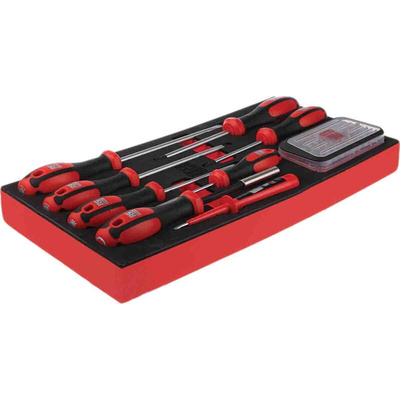 RS PRO Pozidriv; Slotted Bit Holder & Standard Screwdriver Set, 39-Piece