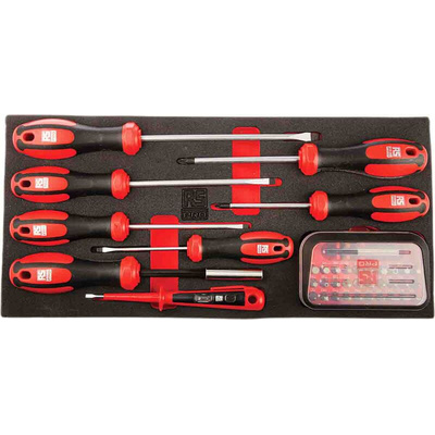 RS PRO Pozidriv; Slotted Bit Holder & Standard Screwdriver Set, 39-Piece