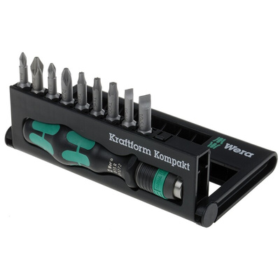 Wera Hexagon; Phillips; Pozidriv; Slotted; Torx Interchangeable Screwdriver Set, 11-Piece