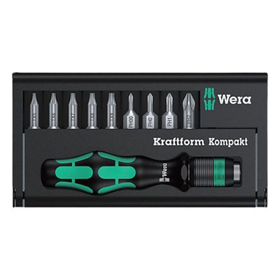 Wera Hexagon; Phillips; Pozidriv; Slotted; Torx Interchangeable Screwdriver Set, 11-Piece
