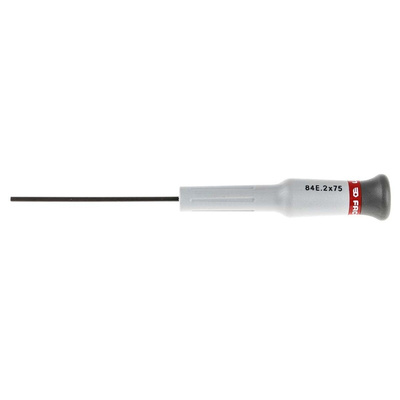 Facom Hexagon Precision Screwdriver, 2 mm Tip, 75 mm Blade, 168 mm Overall