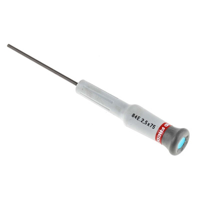 Facom Hexagon Precision Screwdriver, 2.5 mm Tip, 75 mm Blade, 168 mm Overall