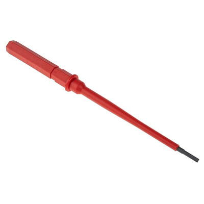 Wera Slotted Insulated Screwdriver Blade, 2.5 x 0.4 mm Tip, 154 mm Blade, VDE/1000V, 154 mm Overall