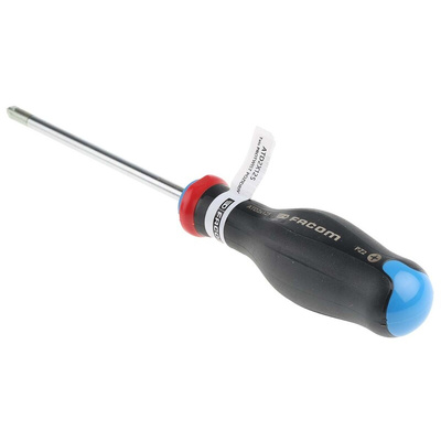 Facom Pozidriv Screwdriver, PZ2 Tip, 125 mm Blade, 245 mm Overall
