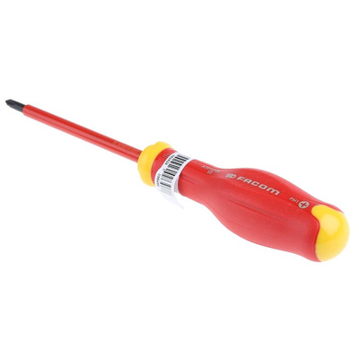 Facom Phillips Insulated Screwdriver, PH1 Tip, 100 mm Blade, VDE/1000V, 210 mm Overall