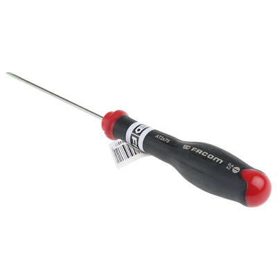 Facom Slotted Screwdriver, 2 x 0.4 mm Tip, 75 mm Blade, 169 mm Overall