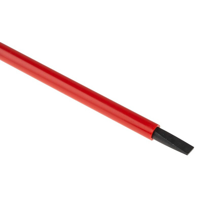 Facom Slotted Insulated Screwdriver, 5.5 x 1 mm Tip, 125 mm Blade, VDE/1000V, 235 mm Overall