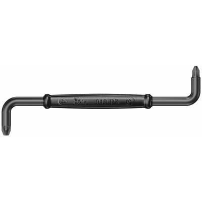 Wera Pozidriv Right Angle Screwdriver, PZ1, PZ2 Tip, 125 mm Blade, 125 mm Overall