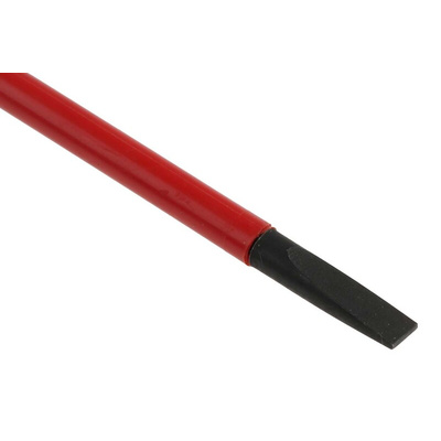 Facom Slotted Insulated Screwdriver, 3.5 mm Tip, 100 mm Blade, VDE/1000V, 204 mm Overall