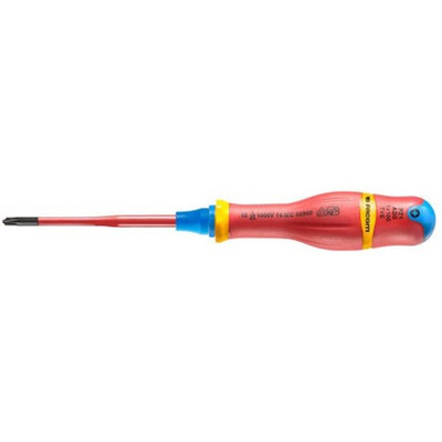 Facom Pozidriv Insulated Screwdriver, PZ1 Tip, 100 mm Blade, VDE/1000V, 210 mm Overall