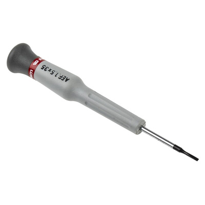 Facom Slotted Precision Screwdriver, 1.5 mm Tip, 35 mm Blade, 117 mm Overall