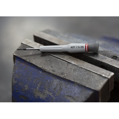 Facom Slotted Precision Screwdriver, 1.5 mm Tip, 35 mm Blade, 117 mm Overall