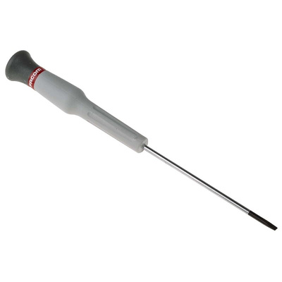 Facom Slotted Precision Screwdriver, 2.5 mm Tip, 75 mm Blade, 157 mm Overall