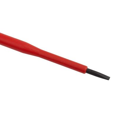 RS PRO Slotted Insulated Screwdriver, 3 x 0.5 mm Tip, 100 mm Blade, VDE/1000V, 190 mm Overall