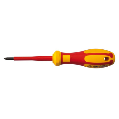 RS PRO Pozidriv Insulated Screwdriver, PZ1 Tip, 80 mm Blade, VDE/1000V, 180 mm Overall