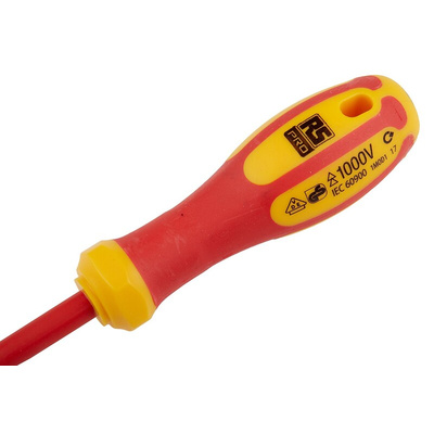 RS PRO Pozidriv Insulated Screwdriver, MOD1 Tip, 80 mm Blade, VDE/1000V, 180 mm Overall