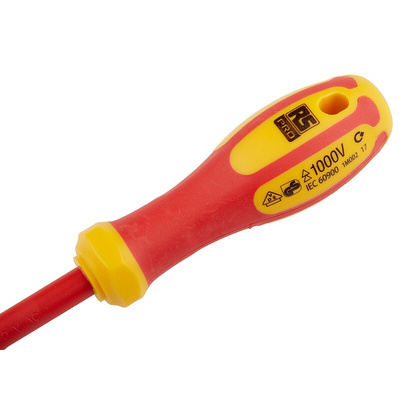 RS PRO Pozidriv Insulated Screwdriver, PZ2 Tip, 80 mm Blade, VDE/1000V, 190 mm Overall