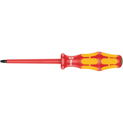 Wera Torx Insulated Screwdriver, T10 Tip, 80 mm Blade, VDE/1000V, 161 mm Overall