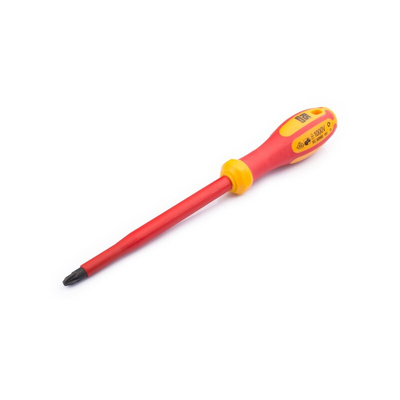 RS PRO Pozidriv Insulated Screwdriver, PZ3 Tip, 150 mm Blade, VDE/1000V, 260 mm Overall