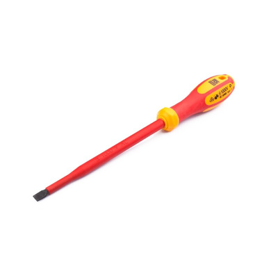 RS PRO Slotted Insulated Screwdriver, 8 x 1.2 mm Tip, 175 mm Blade, VDE/1000V, 295 mm Overall