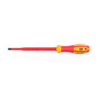 RS PRO Slotted Insulated Screwdriver, 8 x 1.2 mm Tip, 175 mm Blade, VDE/1000V, 295 mm Overall