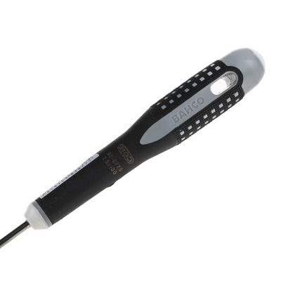 Bahco Ball End Hexagon Screwdriver, 2.5 mm Tip, 100 mm Blade, 222 mm Overall