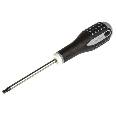 Bahco Ball End Hexagon Screwdriver, 5 mm Tip, 100 mm Blade, 222 mm Overall