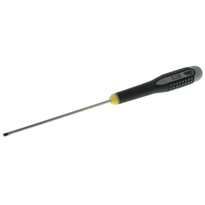 Bahco Slotted Screwdriver, 3 x 0.5 mm Tip, 125 mm Blade, 247 mm Overall