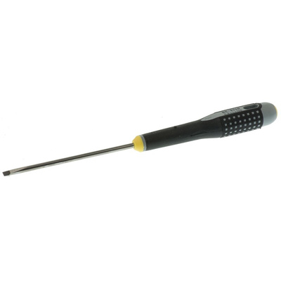 Bahco Slotted Screwdriver, 4 x 0.8 mm Tip, 100 mm Blade, 222 mm Overall
