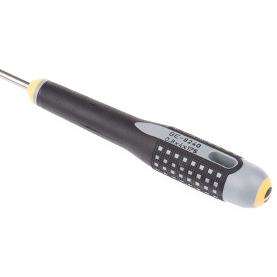 Bahco Slotted Screwdriver, 4 x 0.8 mm Tip, 175 mm Blade, 297 mm Overall