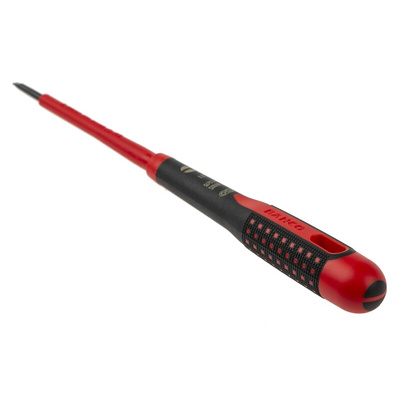 Bahco Slotted Screwdriver, 2.5 x 0.4 mm Tip, 75 mm Blade, VDE/1000V, 197 mm Overall