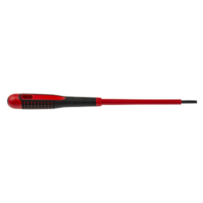 Bahco Slotted Screwdriver, 3.5 x 0.6 mm Tip, 100 mm Blade, VDE/1000V, 222 mm Overall