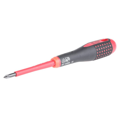 Bahco Phillips Screwdriver, PH1 Tip, 80 mm Blade, VDE/1000V, 202 mm Overall