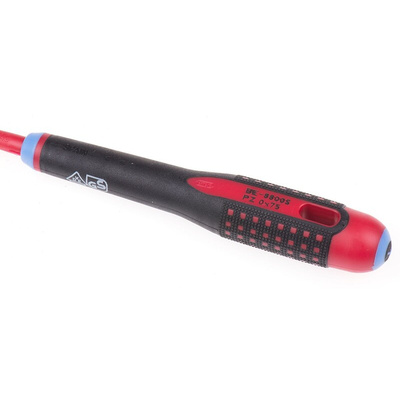 Bahco Pozidriv Screwdriver, PZ0 Tip, 75 mm Blade, VDE/1000V, 197 mm Overall