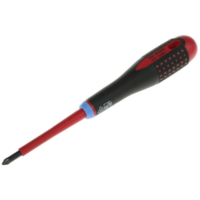 Bahco Pozidriv Screwdriver, PZ1 Tip, 80 mm Blade, VDE/1000V, 202 mm Overall