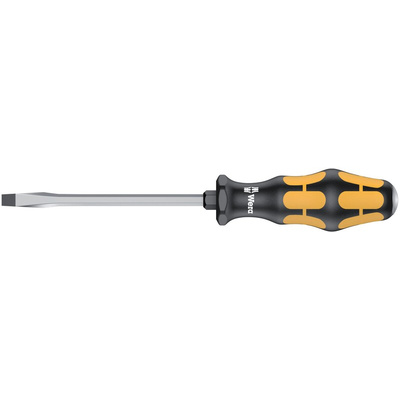 Wera Slotted Screwdriver, 7 x 1.2 mm Tip, 125 mm Blade