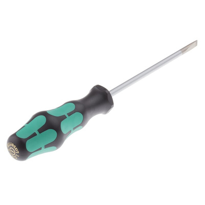 Wera Slotted Screwdriver, 5.5 mm Tip, 125 mm Blade