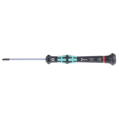 Wera Phillips Precision Screwdriver, PH0 Tip, 60 mm Blade, 157 mm Overall
