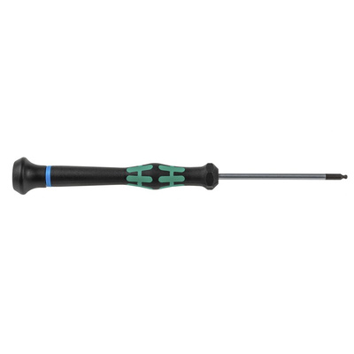 Wera Ball End Hexagon Precision Screwdriver, 2 mm Tip, 60 mm Blade, 157 mm Overall
