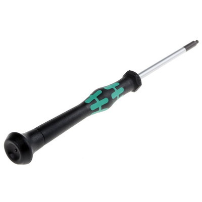 Wera Ball End Hexagon Precision Screwdriver, 2.5 mm Tip, 60 mm Blade, 157 mm Overall