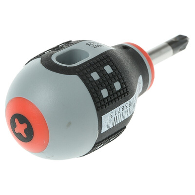Bahco Phillips Stubby Screwdriver, PH2 Tip, 25 mm Blade, 83 mm Overall