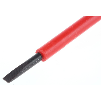 CK Slotted Insulated Screwdriver, 3 mm Tip, 100 mm Blade, VDE/1000V