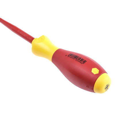 Wiha Pozidriv Insulated Screwdriver, PZ2 Tip, 100 mm Blade, VDE/1000V, 218 mm Overall