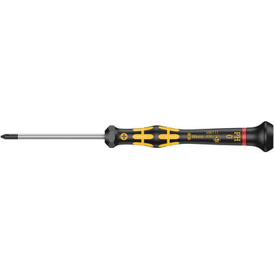 Wera Phillips Precision Screwdriver, PH0 Tip, 60 mm Blade, 157 mm Overall