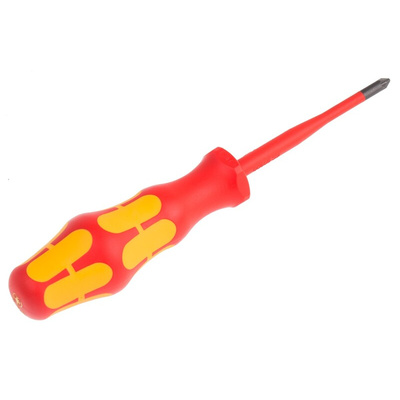 Wera Pozidriv Insulated Screwdriver, PZ1 Tip, 80 mm Blade, VDE/1000V, 178 mm Overall