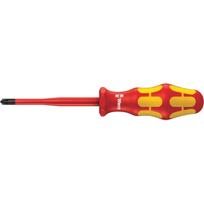 Wera Pozidriv Insulated Screwdriver, PZ1 Tip, 80 mm Blade, VDE/1000V, 178 mm Overall