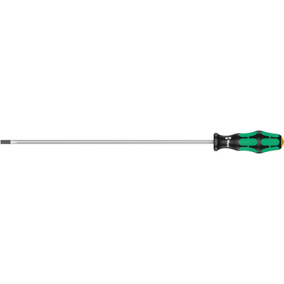 Wera Slotted Screwdriver, 5.5 mm Tip, 300 mm Blade, 398 mm Overall