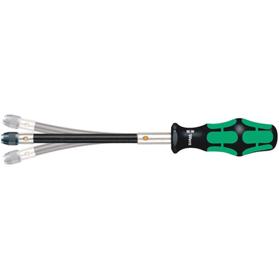 Wera Hexagon Flexible Bit Holder Screwdriver, 1/4 in Tip, 177 mm Blade, 275 mm Overall