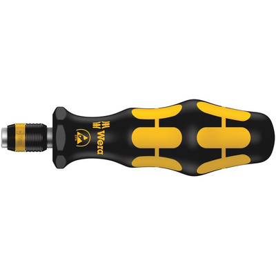 Wera Hexagon Bit Holder Screwdriver, 1/4 in Tip, 119 mm Overall