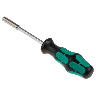Wera Hexagon Bit Holder Screwdriver, 1/4 in Tip, 120 mm Blade, 232 mm Overall
